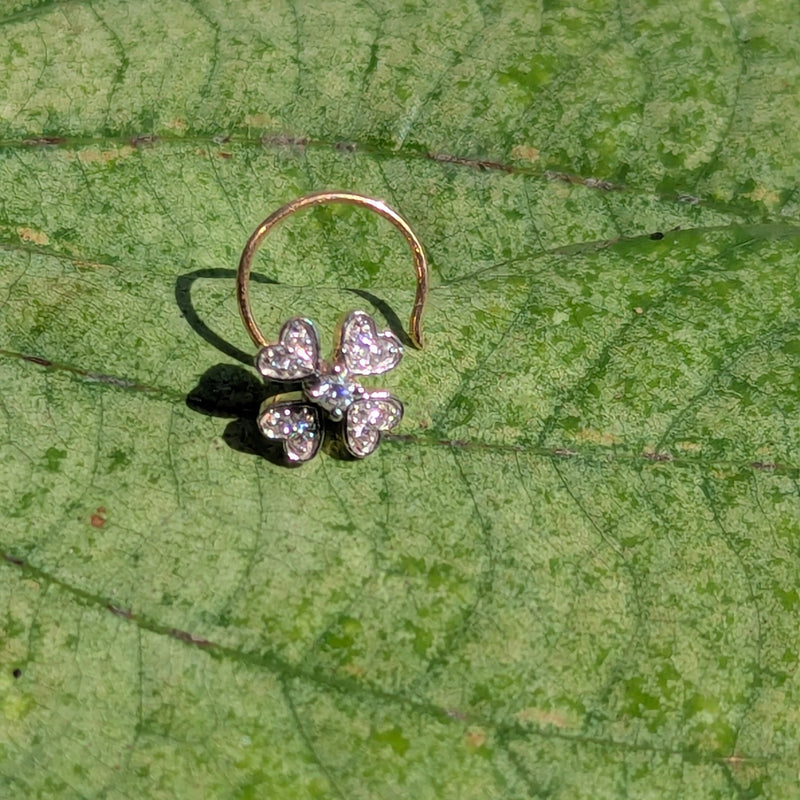 Clover Heart Nosepin