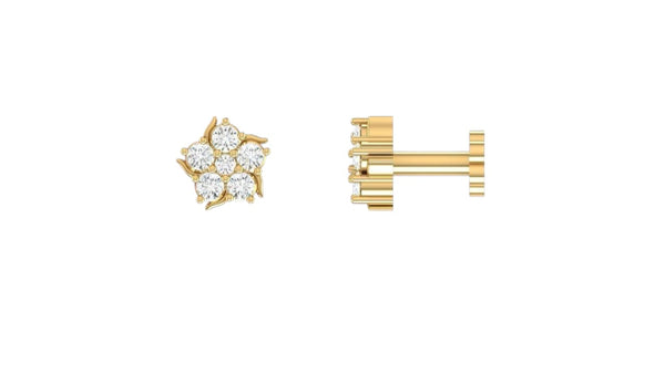 Floral Cluster Diamond Studs