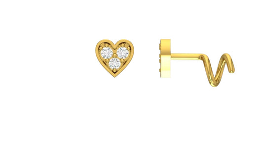 Heart Trio Diamond Studs