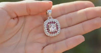 Radiance Ruby Halo Pendant